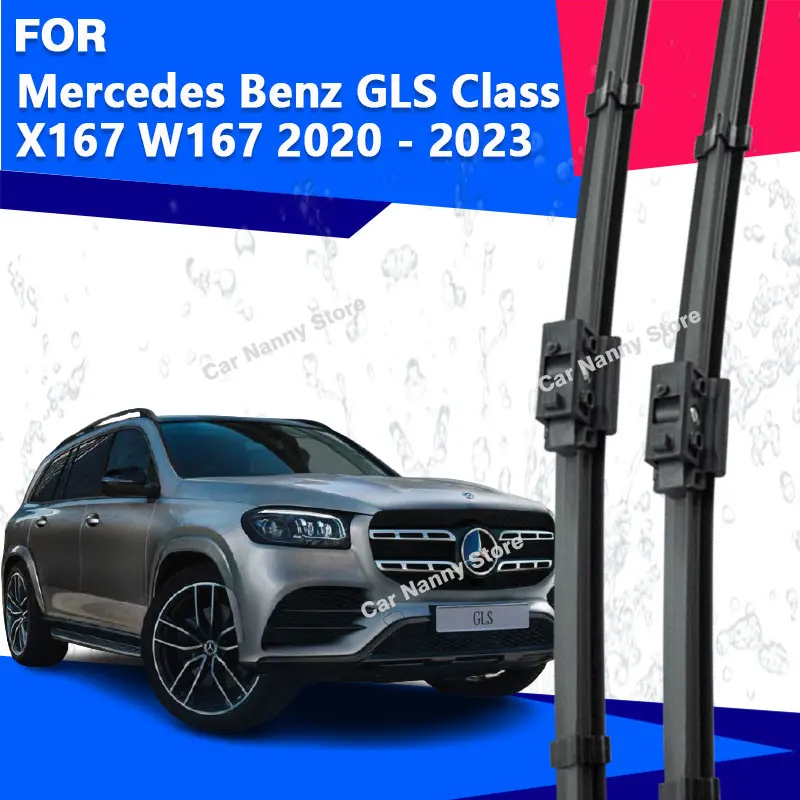 

Front Windshield Windscreen Blades for Mercedes Benz GLS Class 2020 - 2023 X167 W167 Car Wipers Rubber Strip Wiper 2021 2022