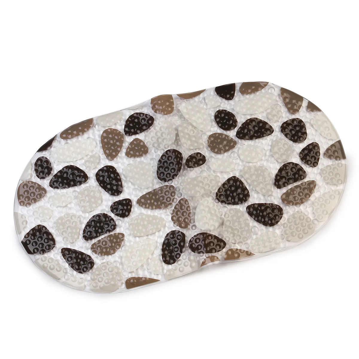 

Brown Black White Non-Slip PVC Floor Mat Rug Bath Anti-Slip Suction Cups Safe Bathroom Carpet Bathroom Floor Mat