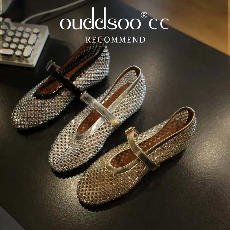 

Туфли Мэри Джейн Ods с полным декором из страз, ремешком на щиколотке, круглым носком, удобная обувь для вечеринок и свадеб, весна-лето 3940