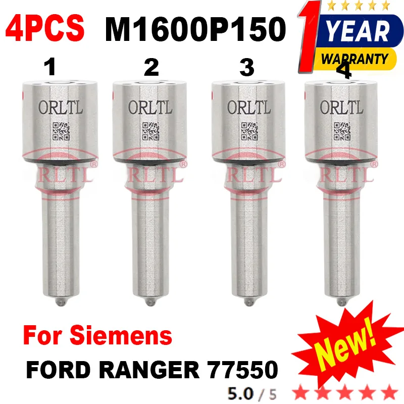 

4PCS M1600P150 NEW DIESEL Fuel Injector Nozzle DLLA150PM1600 ALLA150PM1600 For Siemens FORD RANGER 77550 ORLTL