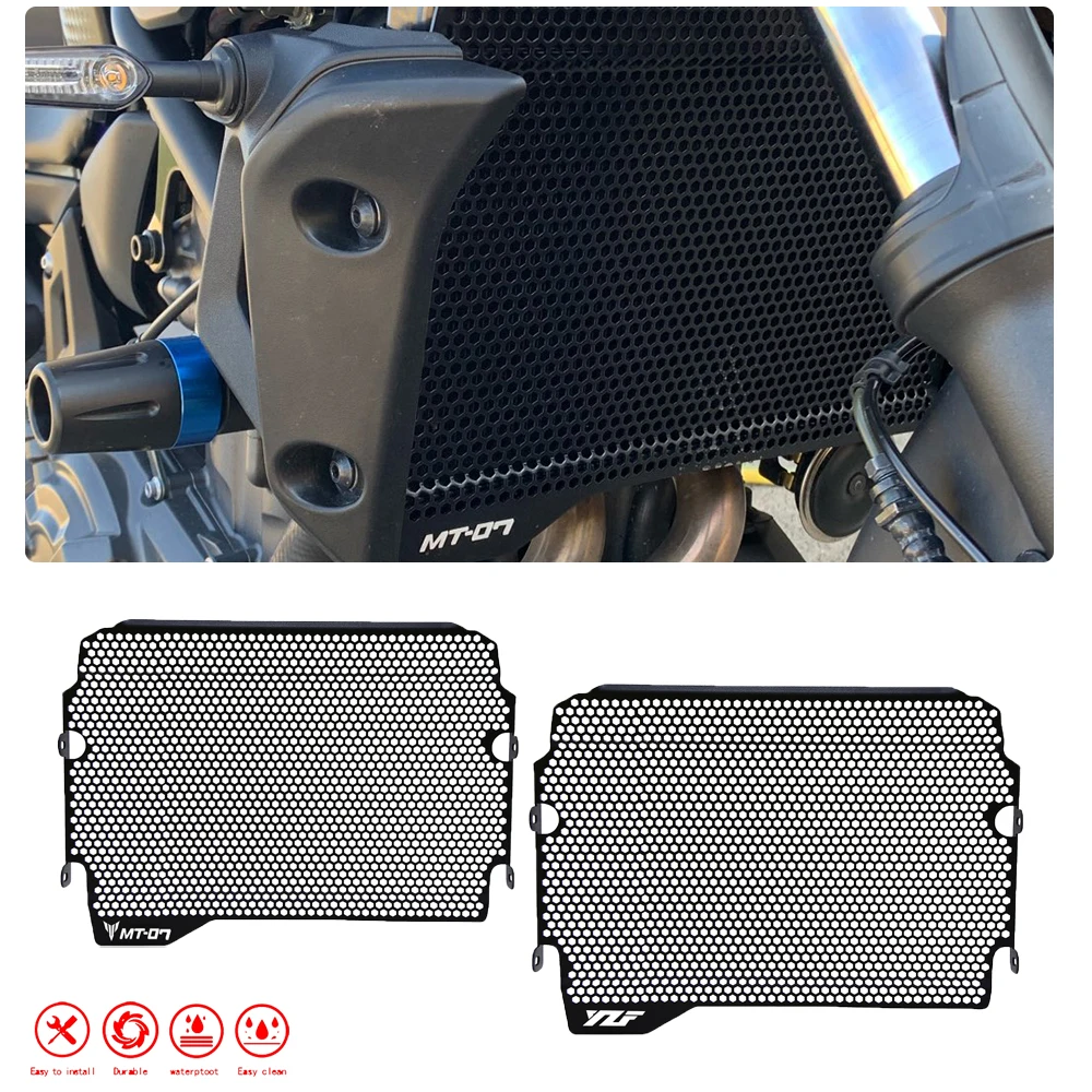 

For Yamaha MT-07 FZ-07 MT07 MT 2018 2019 2020 2021 2022 2023 MT07 YZF-R7 2024 Radiator Grille Guard Cover Fuel Tank Protector