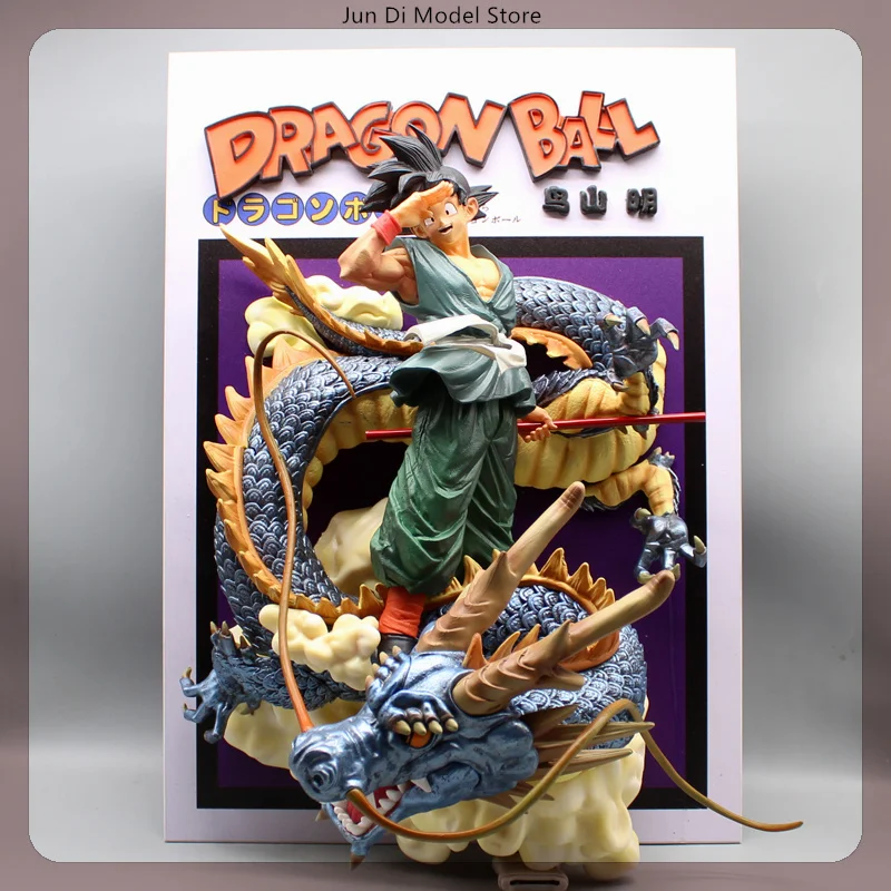 46cm Dragon Ball Goku Goodbyb Japanese Manga Title Page Anime Figure Model Gk Statue Collection Desktop Decoration Ornament Toys