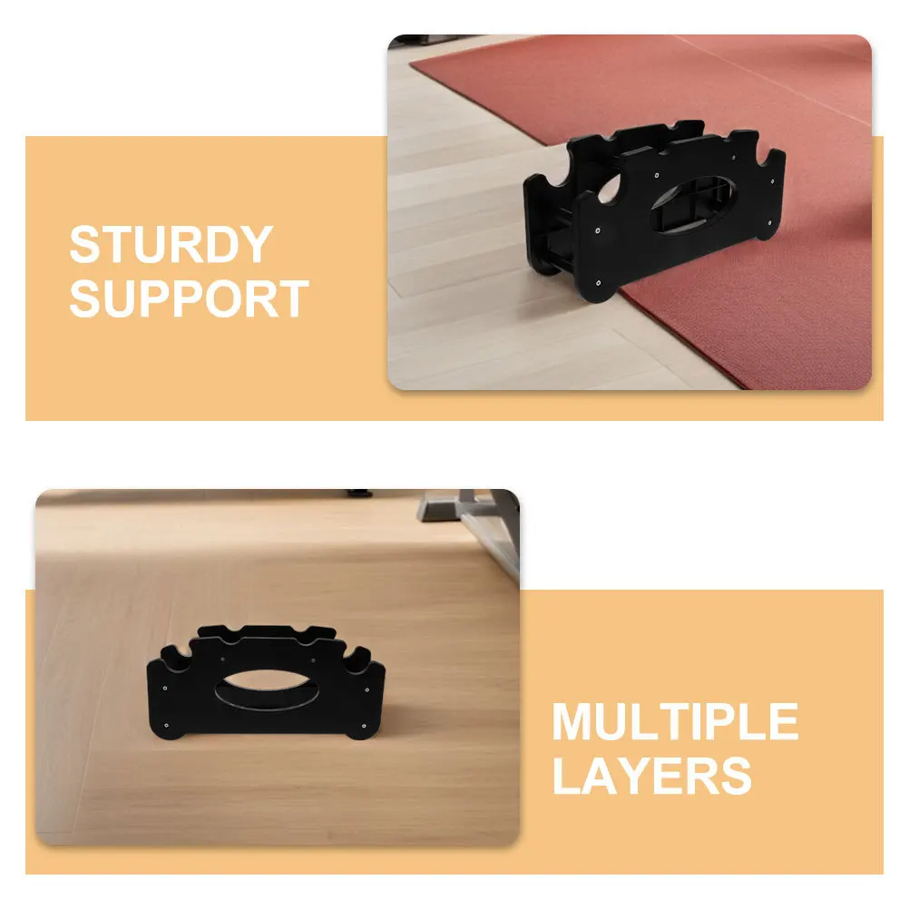 3 قطعة رف الدمبل حامل قابل للفصل منظم صالة الألعاب الرياضية المنزلي تخزين متعدد الطبقات حامل الوزن عالي التحمل لمعدات اللياقة البدنية #5