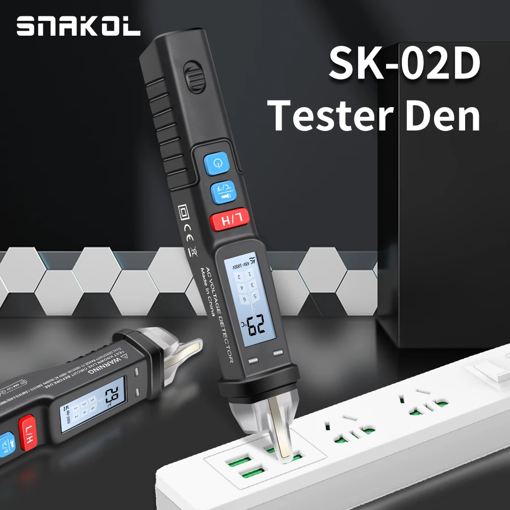 

SK-02D Non-Contact Voltage Detector Electrical Pen AC Voltage Tester Smart Breakpoint Finder 12/48-1000V