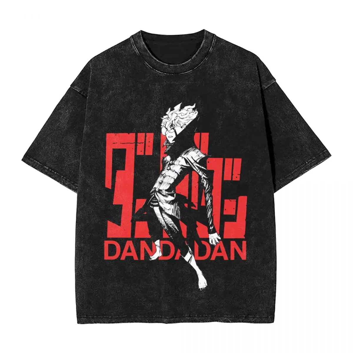 Dandadans Okaruns woman Men Cotton Washed Hot stamping Print T-Shirt,Harajuku Cotton Tshirt Men's Summer Short Sleeve Tees