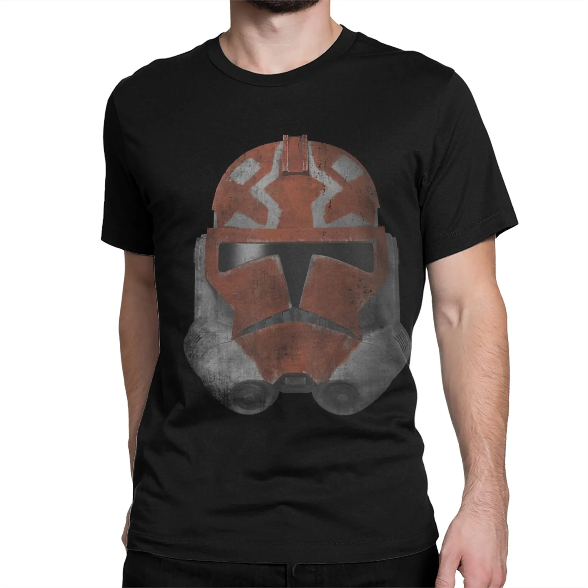 The Clone Wars 332nd Ahsoka Trooper Distressed Darth Maul T Shirt Men Cotton T-Shirt Tees Short Sleeve Clothing Birthday Present
