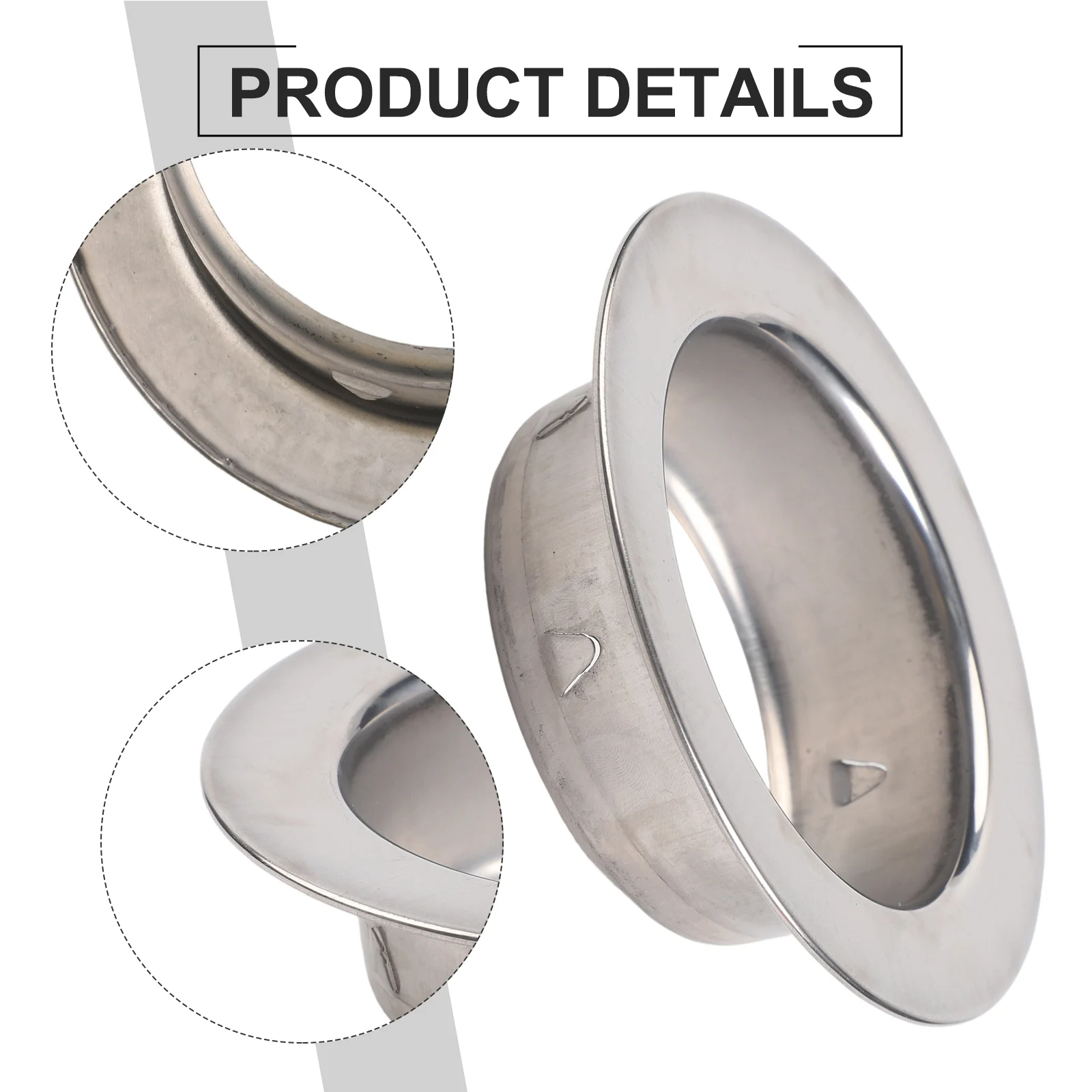 Stainless Steel Air Outlet Pipe Cover for Gas Water Heater Wall Penetrations with Adjustable Angle Hooks for Stability