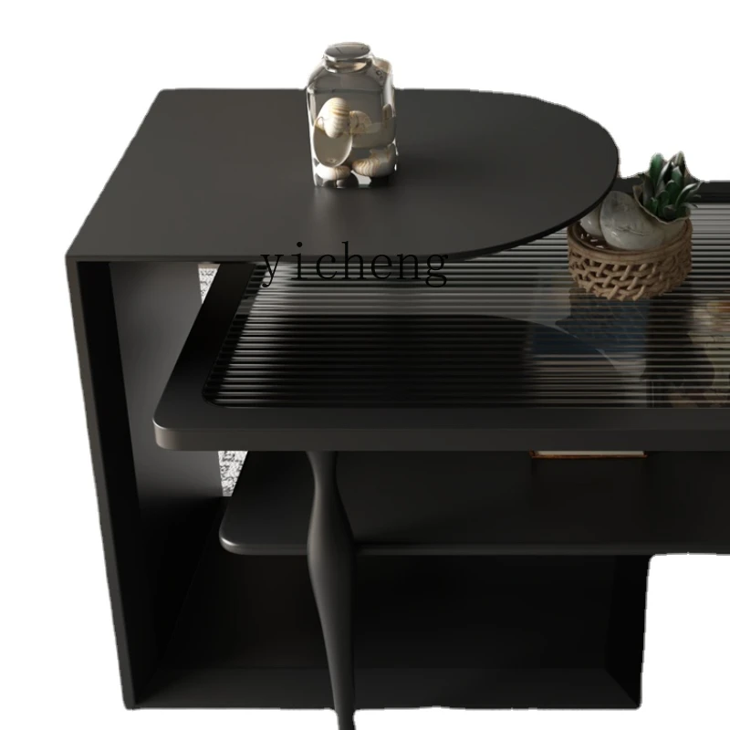 XL Black Solid Wood Small Coffee Table Sofa Side Table Side Cabinet Creative Corner Table Bedside Table