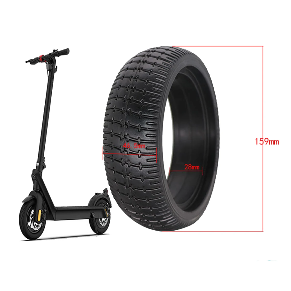 6.5 Inch Massieve Wielen 6.5-Inch Explosiebestendigheid Niet-Opblaasbare Bandenwielen Voor Elektrische Scooters, Kinderwagen