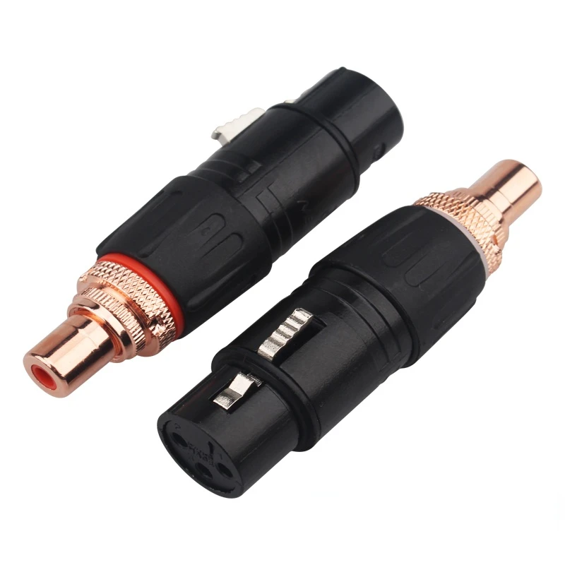 Neutrik XLR To RCA Female Socket Adapter Plated Red RCA Plug for HiFi Audio Connector