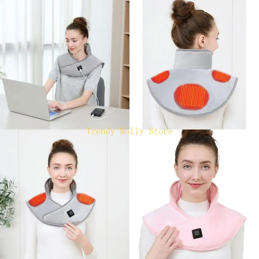 

N5KB Регулируемый шарф с подогревом для шеи, спины, плеч, мягкий флис, питание от USB