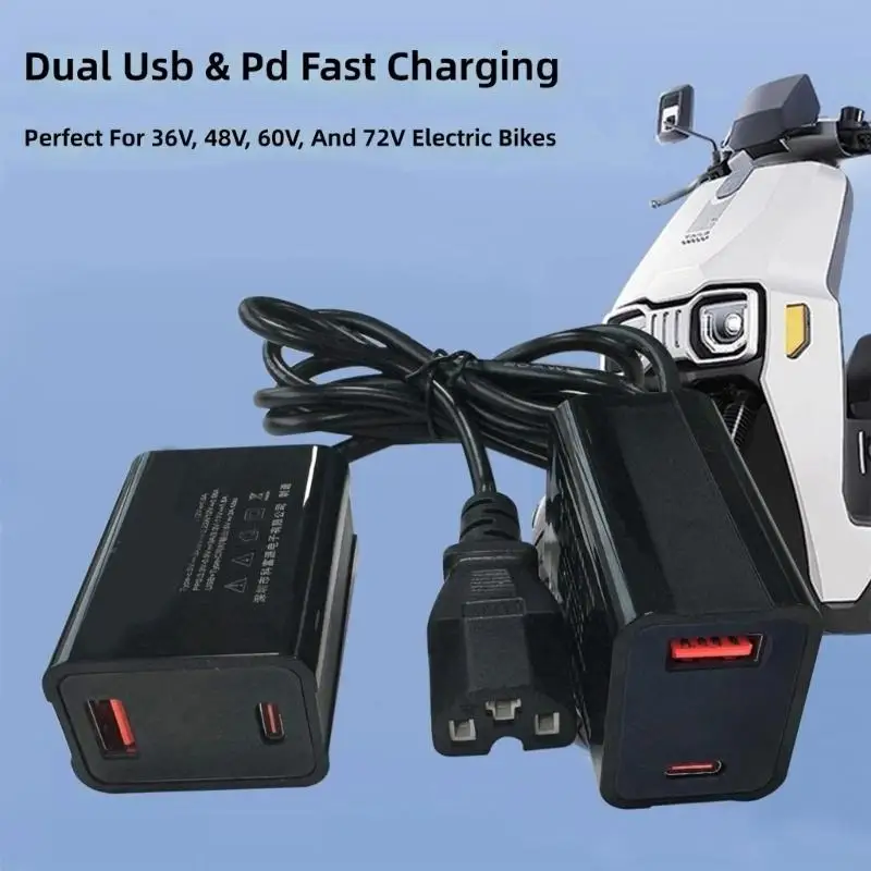 

Мощное зарядное устройство USB C для телефона, совместимое с электрическими скутерами 30–90 В H8WD