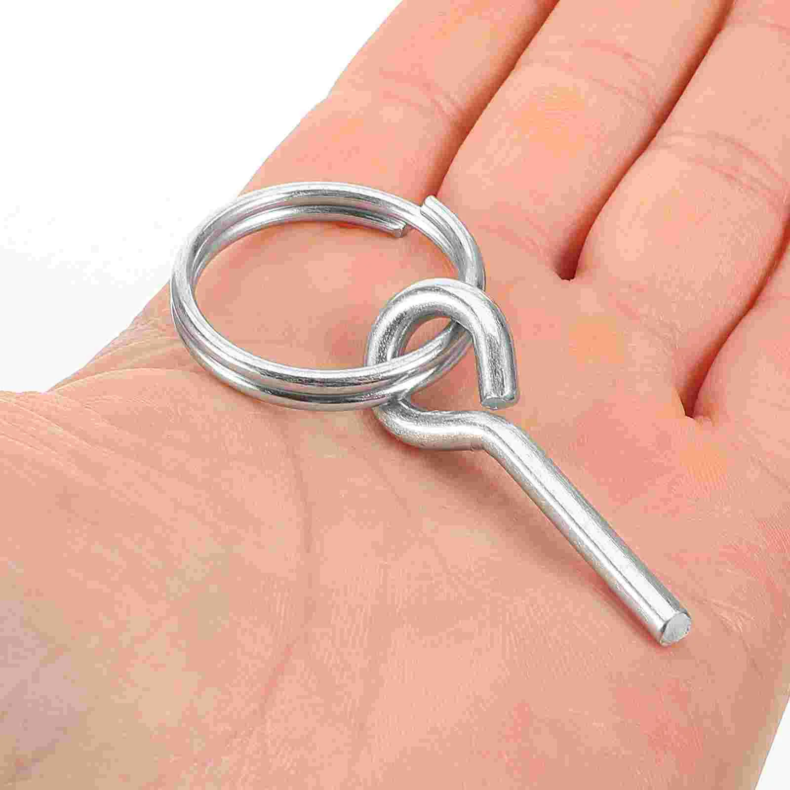 10 Pcs Camping Outdoor Connect Tent Accessories Hiking Pins Wear-resistant Rope Ring with