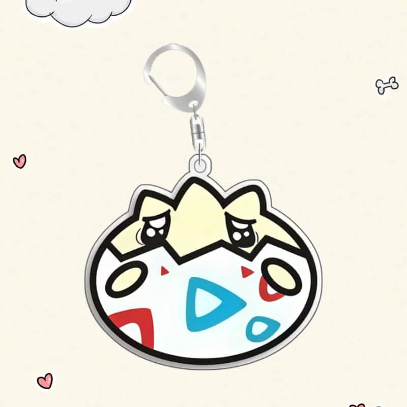 Keychain for Pokemon Swirlix Ursaring Spinda Hilbert Hilda Bianca Snivy Acrylic Backpack Pendant Decoration Colection Fans Gif