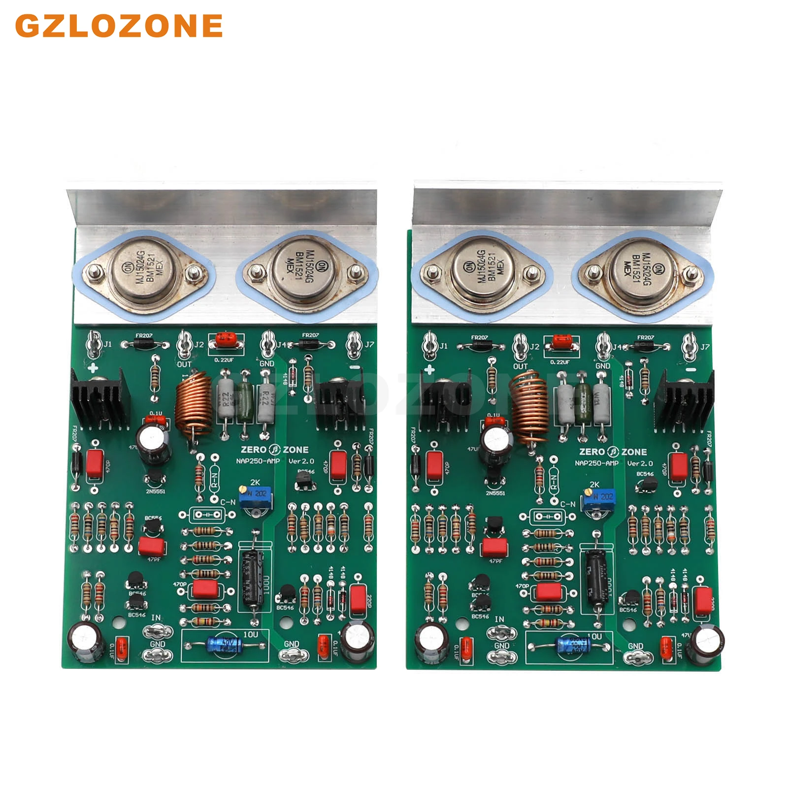 

One Pair NCC200 Power Amplifier Base On UK NAIM NAP250 80W+80W DIY Kit/Finished Board With Type-L Angle Aluminum