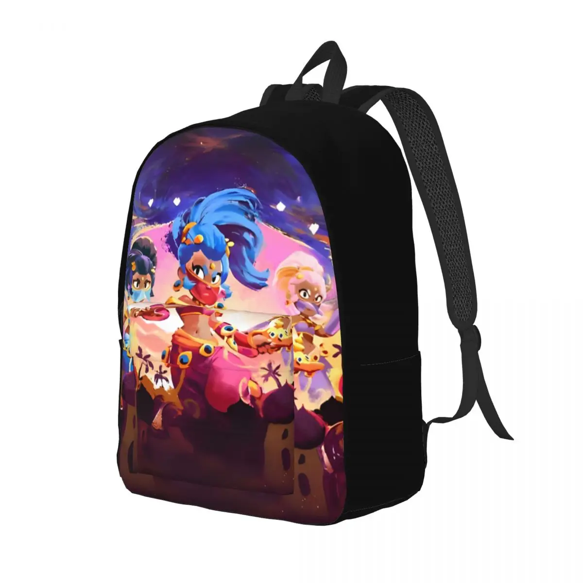 Shelly Super Cell Video Game Backpack for Kindergarten Primary School Student Bookbag Boy Girl Kids Canvas Daypack Lightweight