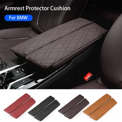 Car Armrest Box Cover Cushion PU Leather Center Console Armrest Protector Pad For BMW 5 Series G30 G32 6GT 2018-2023 Accessories