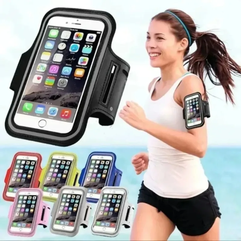 Mobile Phone Armband Outdoor Sports 5.5inch Smartphone Key Holder Gym Running Phone Bag Arm Band Cases for Samsung iPhone Holder