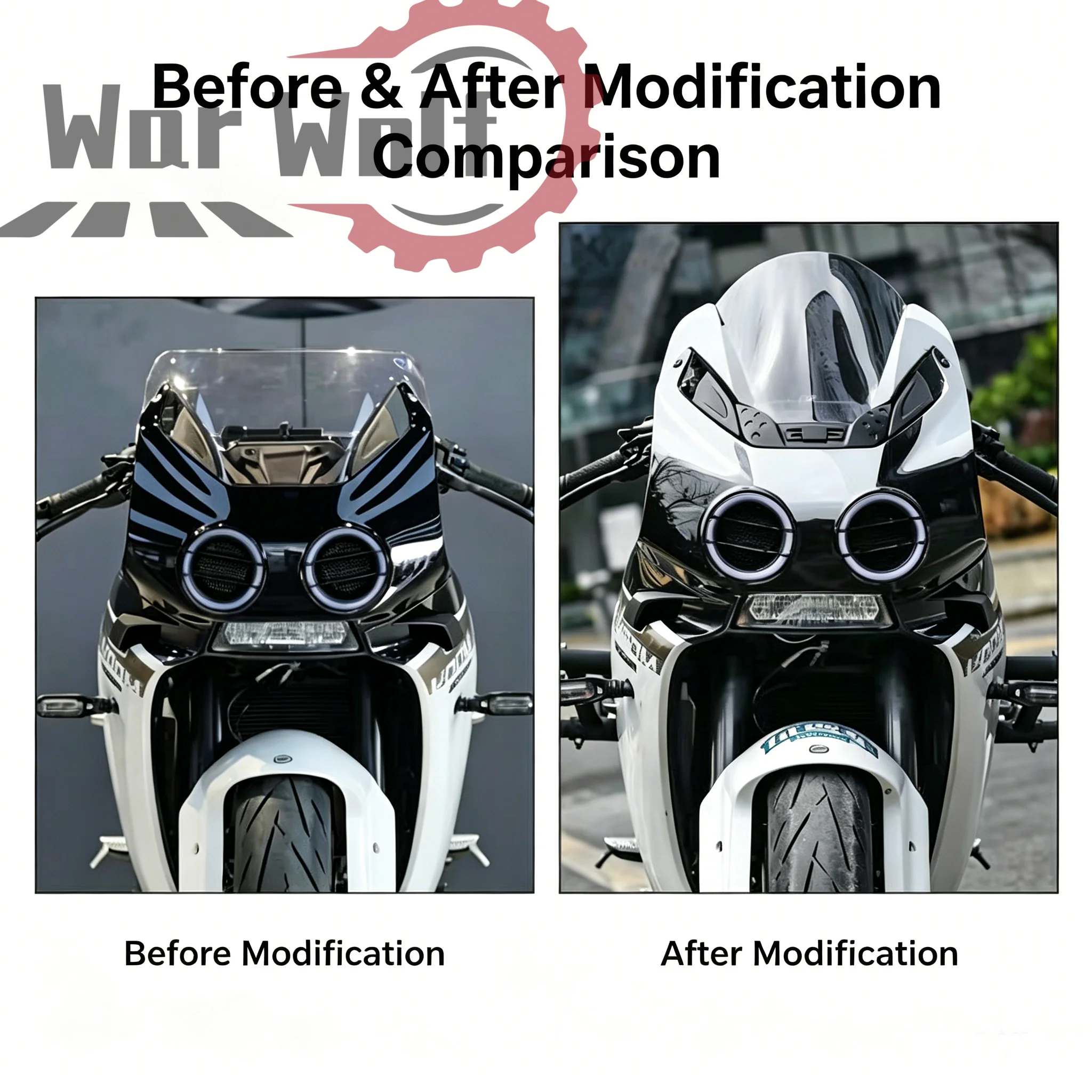 Suitable for cfmotor 500SR VOOM, modified taller windshield, sport windshield, thickened windproof accessory, rearview mirror