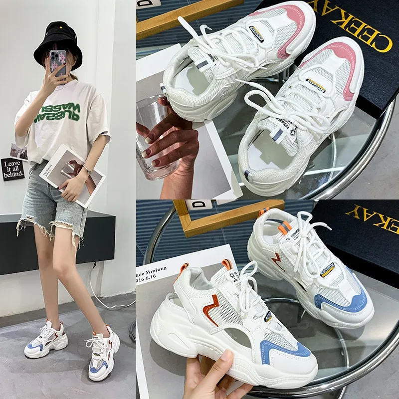 Women's Shoes Platform Female Footwear Wedge Basket 2024 Increas Height Casual Sneaker Round Toe Modis Clogs Dress Sports Summer