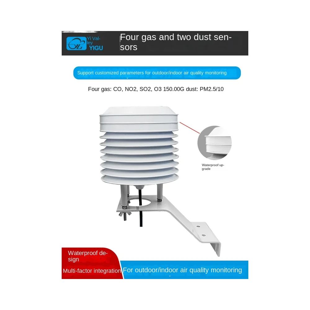 2026 Four Gases Two Dust Carbon Monoxide O3 Sulfur Dioxide NO2 Pm2.5/10 High Precision China air Quality Sensor for Testing Equi