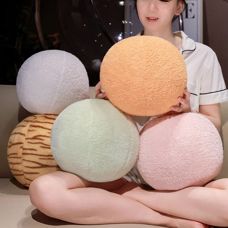 30cm ins estilo bola travesseiro macio pelúcia pp algodão sofá travesseiro ornamento recheado nordic redondo travesseiro lance travesseiros decoração de casa