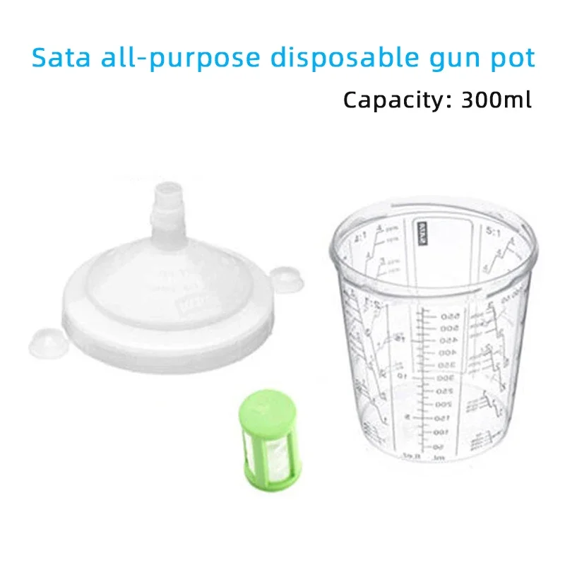 

Используется для пистолета-распылителя Sata, емкость 300 мл, универсальный тип, пластиковый горшок для краски, одноразовый пистолет Cup Transparent