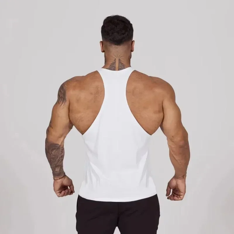 Laufwesten für Herren mit ANIMAL-Buchstaben-Print, Gym Stringer Tanktops aus Baumwolle, Ärmellose Bodybuilding-Singlets, Muskel-Fitness-Kleidung – Detail 3