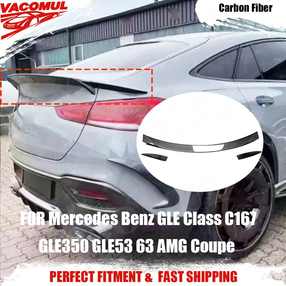 

VACOMUL Carbon Fiber Rear Spoiler Tail Wings For Benz GLE Class C167 GLE350 GLE53 63 For AMG Coupe 2020-2023 Boot Racing Spoiler
