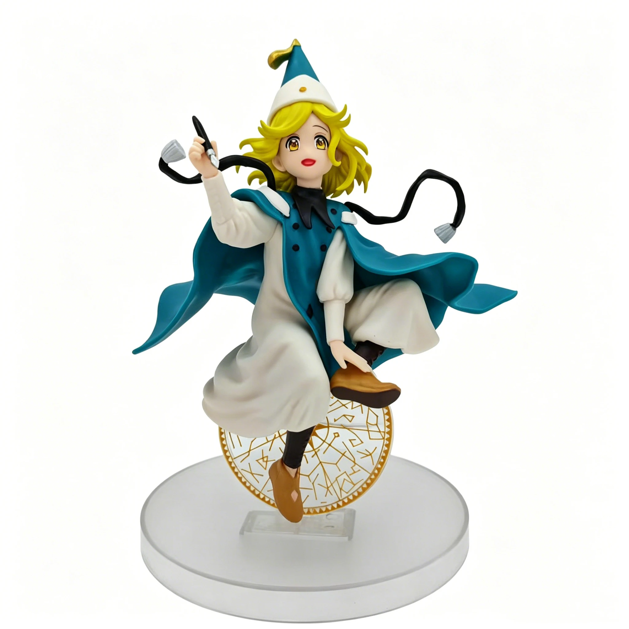 16,5cm Hexenhut Atelier Coco Figur Anime-Mädchen PVC-Statue Sitzendes Modell Sammlerfigur Schreibtischdekoration Spielzeug Geschenk