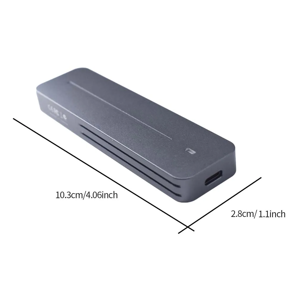 TISHRIC M.2 NVME SSD Внешний корпус Корпус для жесткого диска Корпус HD Tyep-C с ЧПУ Подходит для 2230-2280 NVME SSD для портативных ПК