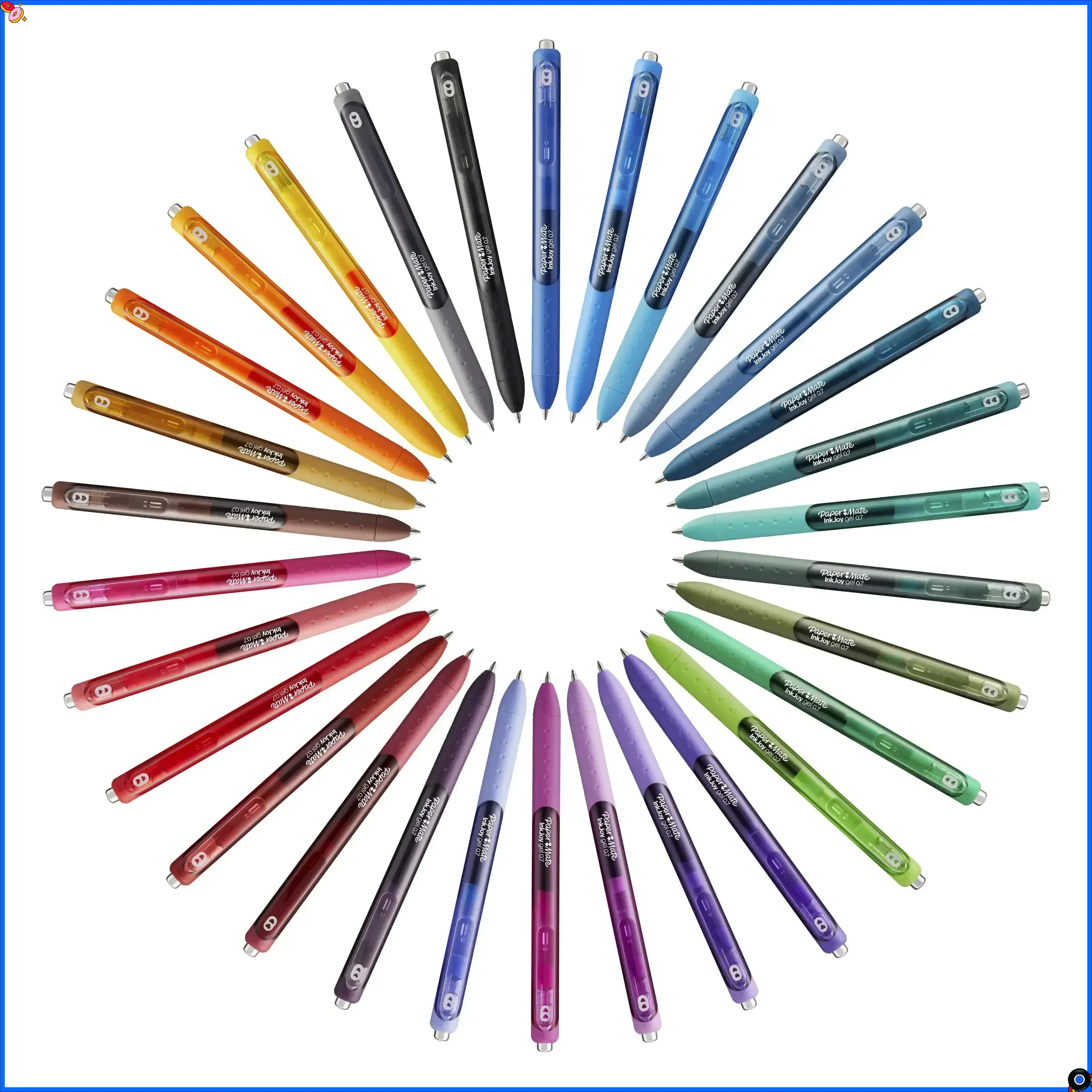 

«22-цветный набор гелевых ручек для студенческих флуоресцентных нот, гладкие канцелярские товары толщиной 0,7 мм»