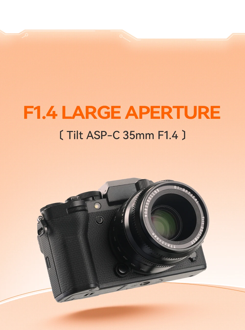 TTArtisan 35mm F1.4 APS-C Tilt-Objektiv mit Großer Blende für Sony E Nikon Z Fuji X M43 Canon R EOSR A6600 A7C XT50 XM5 R50 R6 Z6 Z7 ZF – Detail 12