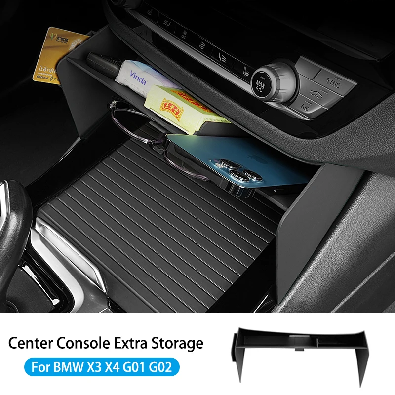 Center Console Organizer Car Central Storage Box Cards Glasses Phone Holder Auto Accessories For BMW X3 G01 X4 G02 2018-2023 LHD