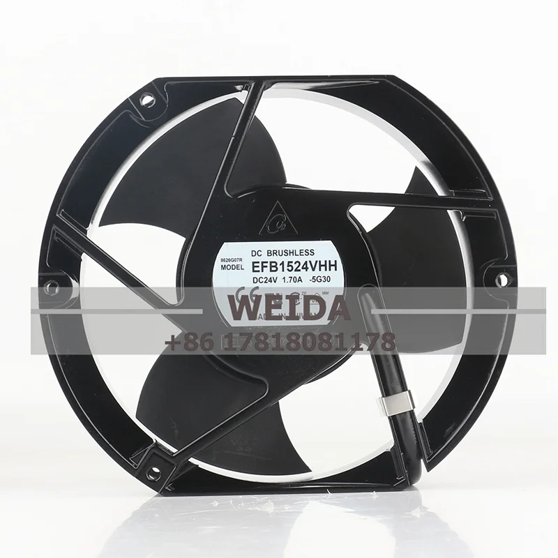 

Delta EFB1524VHH 172X150X51mm 24V DC 1.7A 3900RPM 301CFM ACS510/520 Inverter axial flow axial cooling fan