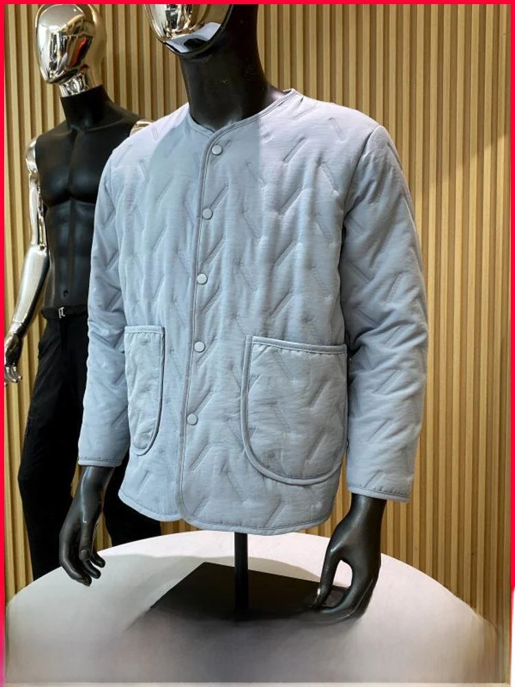 

Retro Japanese Style Fleece Lined Thickened Warm Cotton Jacket Coat for Men And Women V-Neck All-Match Staple Fashionable Casual