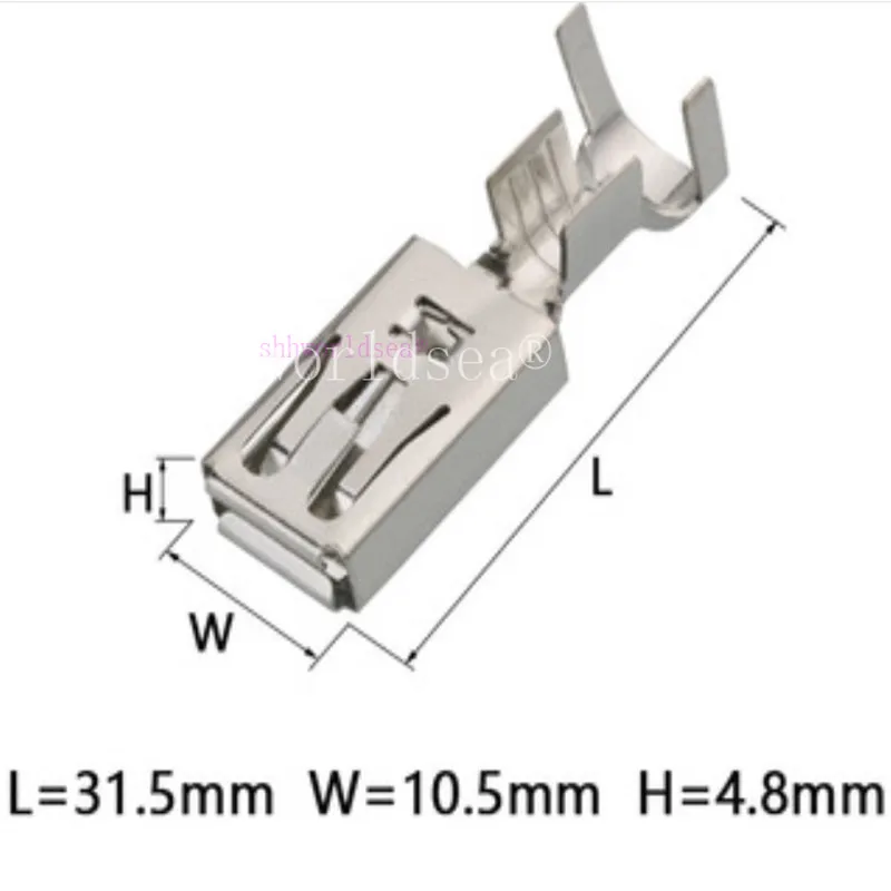 5/10PCS 9.5 MM 60040431 H62 Brass Tinned Automotive Cable Connector Female Wiring Terminal Connection Plug DJ6218C-E9.5*1.2E