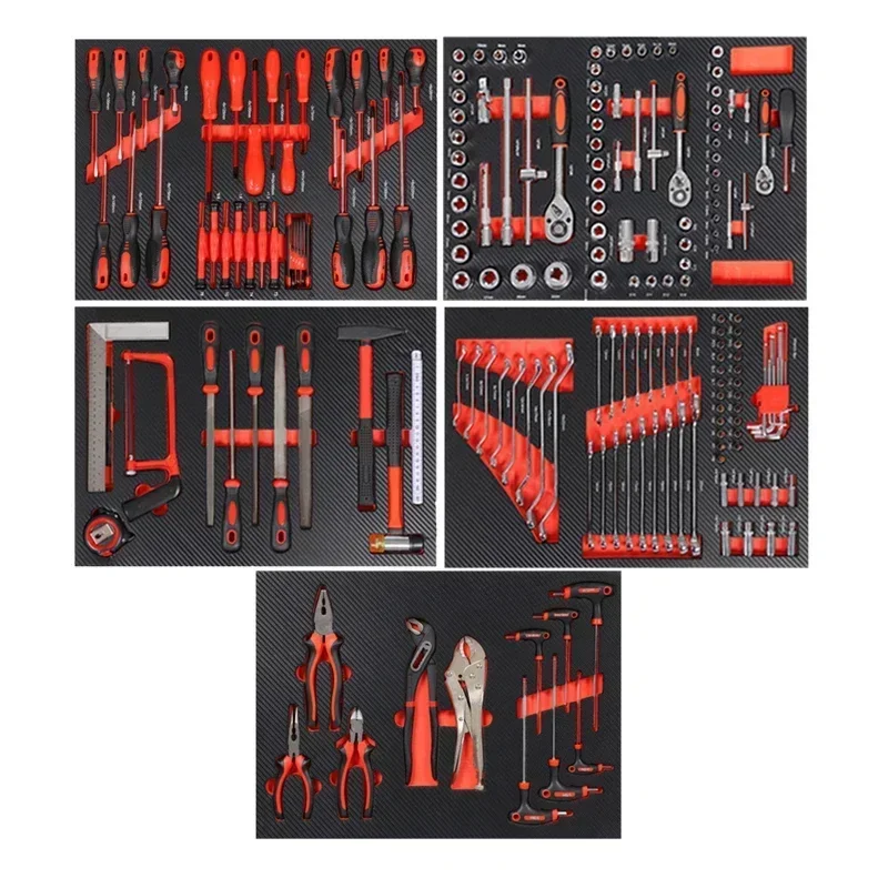 Hot SalesFactory Mechanical Tools Set Kit 201PCS Tool Kit Household Large 44x35x9cm Black Set OEM Customized Packing Dimensions