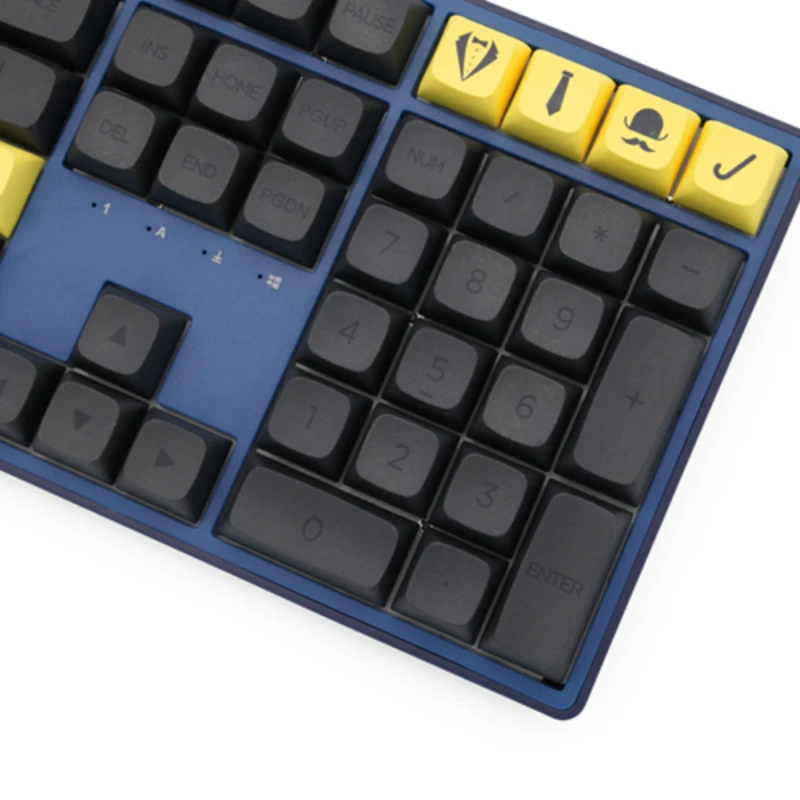 Imagem -02 - Xda-perfil Pbt Keycap Grupo Cavalheiro Preto Keycaps Teclado Mecânico Gaming Acessórios Russo Japonês Coreano Inglês v2