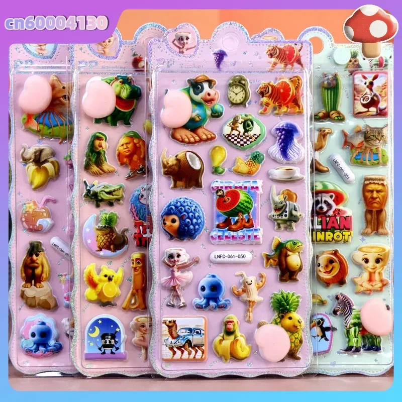 

40 шт. мультяшных наклеек из полипропилена для самостоятельного оформления чехлов на телефон, декоративные наклейки для блокнотов, подарки для мальчиков и девочек, снимающие стресс