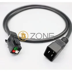 Cable de alimentación estándar europeo americano ICE C20, 1,5 M, 16A, 250V, Bitmain Antminer S21, Cable de extensión de alimentación