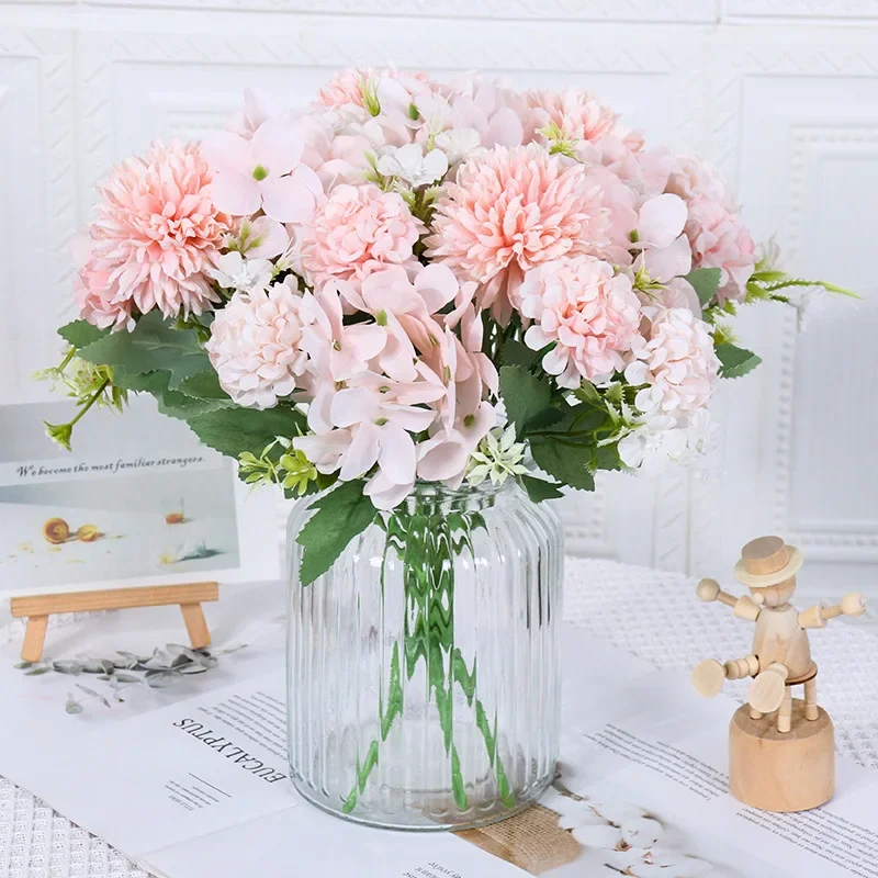 5 Head Artificial Flower Bouquet Artificial Small Flower Wedding Home Decoration Silk Flower Fake Flowers Decoration