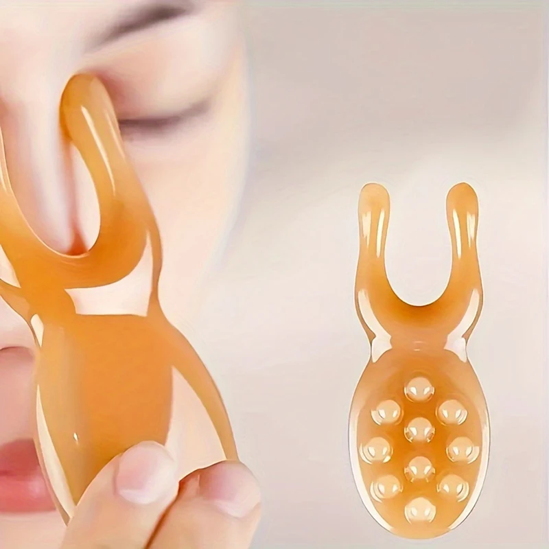 Resin Face Lifting Guasha Scraping Facial Care Tool Massage Plate Reduce Puffiness Nose Lifting Portable Nose Massager Beauty