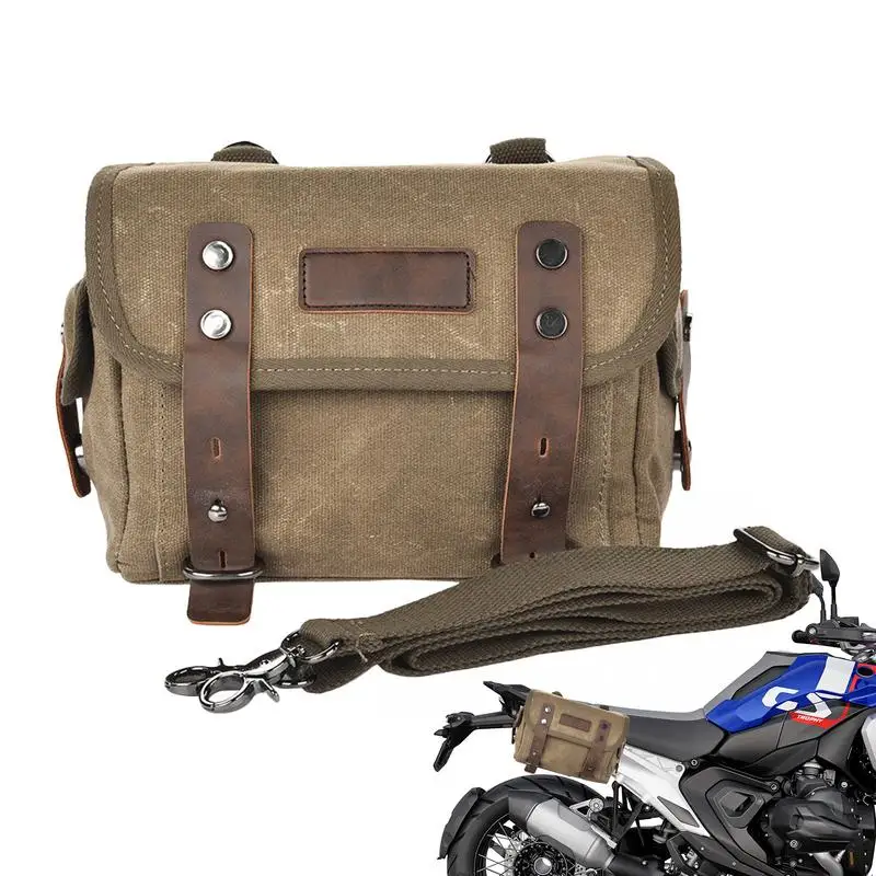 

New Detachable Canvas Motorcycle Saddlebags Multifunctional Waterproof Rear Motorcycle Seat Bag Motorcycle Bag Rider Backpack