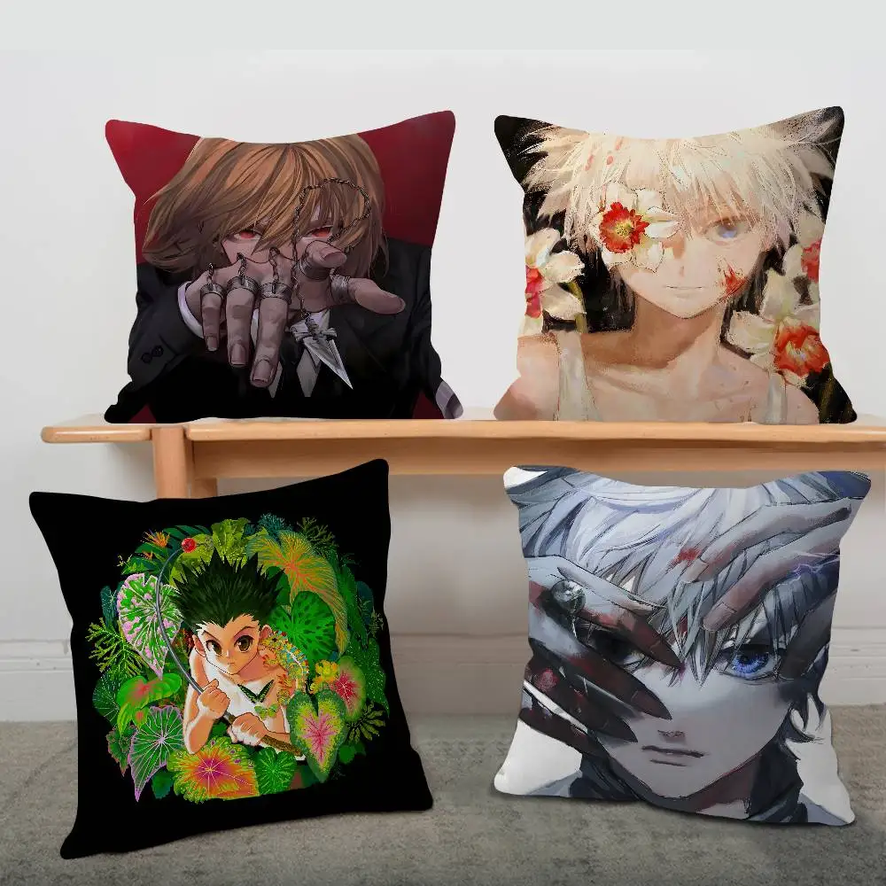 Cartoon Animation HUNTER X HUNTER Cushion Cover Inches Farmhouse Decor Home Throw Pillow Covers for Couch Decorations