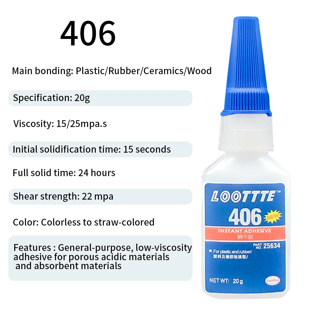 20 ml Sofortkleber, starker Kleber, universeller multifunktionaler, schnell trocknender Kleber für Harz, Keramik, Metall, Glas, Heim-Sofortkleber