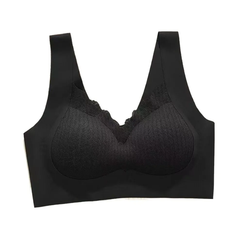 

Adjustable Big Cup Wireless Deep V Bra Shockproof Anti-sagging Underwear for Women Gathered Breasts Lingerie Seamless Bra Yoga