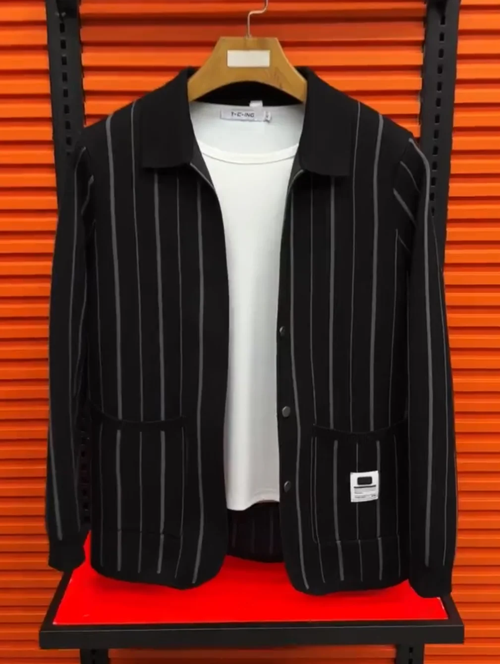 

Модный вязаный свитер с воротником для мужчин: новинка весна-осень, элегантный, простой, стильный, молодежный, трендовый