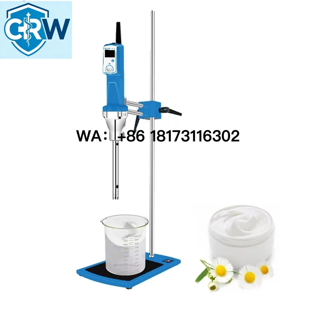 CRW 0L High Shear Mixer High Speed Mixing  Electric Laboratory Milk  Homogenizer Emulsifier Mixer