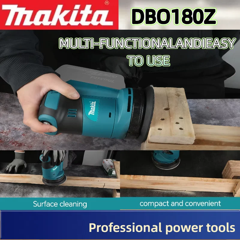 마키타 DBO180Z 브러시리스 무선 충전식 디스크 랜덤 오비탈 샌더 목공 연마 퍼티 폴리싱 베어 툴